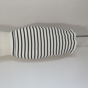 Classic Black and White Striped Skirt